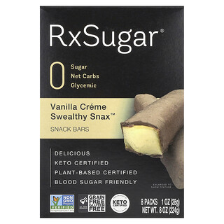 חטיפי RxSugar - Swealthy Snax קרם וניל - 8 יחידות