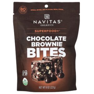 חטיפי בראוני שוקולד סופר-פוד Navitas Organics - 227 גרם