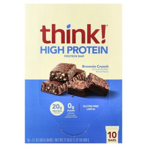חטיפי חלבון Think ! בראוני קראנץ'- 10 יחידות