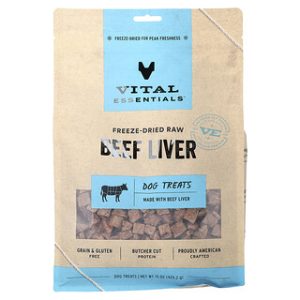 חטיפי כבד בקר מיובשים Vital Essentials - 15oz לכלב