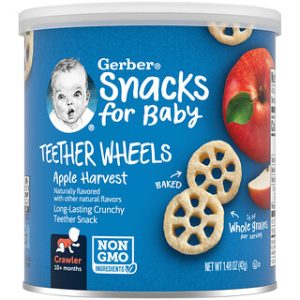 חטיפים לתינוקות Gerber גלגלי הנקה תפוח 10+