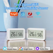 חיישן טמפרטורה ולחות Zigbee WiFi Tuya- לשליטה חכמה