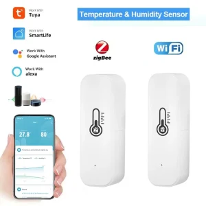 חיישן טמפרטורה ולחות חכם Zigbee,WiFi - Tuya