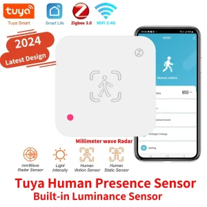 חיישן נוכחות חכם Tuya Zigbee - מכ,ם MmWave + תאורה