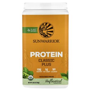 חלבון טבעוני Sunwarrior Classic Plus - 750 גרם - ללא טעם