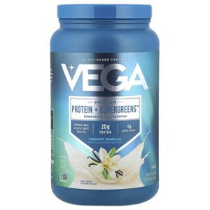 חלבון טבעוני Vega - וניל - תוספת Greens - 760 גרם
