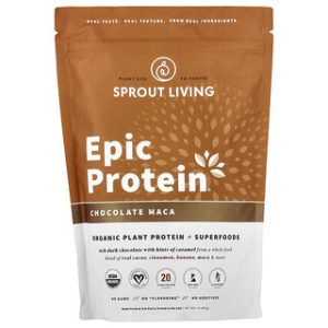 חלבון טבעוני אורגני Epic Protein - שוקו מאקה - 456 גרם