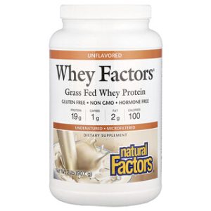 חלבון מי גבינה Grass Fed - Natural Factors 907 גרם