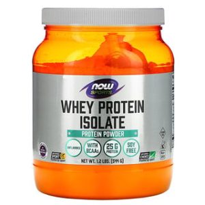 חלבון מי גבינה איזולט NOW Foods - 544 גרם - ללא טעם