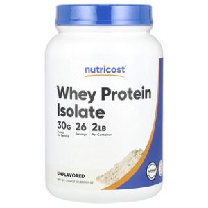 חלבון מי גבינה איזולט Nutricost - 907 גרם - ללא טעם