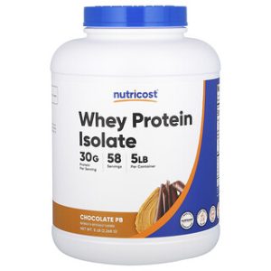 חלבון מי גבינה איזולט Nutricost - בוטנים שוקולד - 2.26 ק"ג