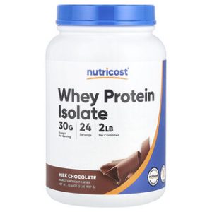 חלבון מי גבינה איזולט Nutricost - טעם שוקולד 2 ליברות