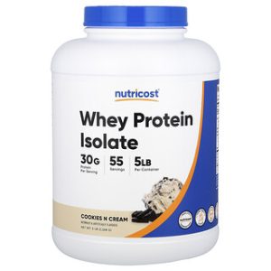 חלבון מי גבינה איזולט Nutricost- עוגיות ושמנת 2.26 ק"ג