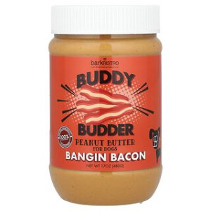 חמאת בוטנים לכלבים Buddy Budder - 480 גרם - בייקון