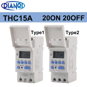 טיימר שבועי דיגיטלי לתליה על פס דין - THC15A