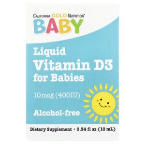 טיפות ויטמין D3 לתינוקות - California Gold Nutrition