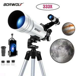 טלסקופ אסטרונומי מקצועי BORWOLF 70400 - צפייה בכוכבים