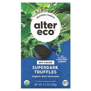 טראפלס שוקולד מריר אורגני Alter Eco - 80% קקאו