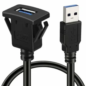 כבל הארכה USB 3.0 לרכב - התקנה שקועה 1 מטר