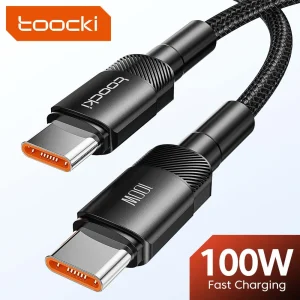 כבל טעינה Toocki 100W Type C - טעינה מהירה לטלפון