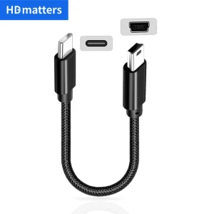 כבל טעינה Type C ל-Mini USB - קצרצר ואיכותי