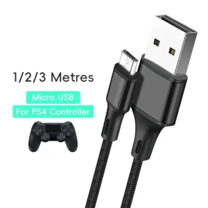 כבל טעינה ונתונים PS4 - 1M,2M,3M - ג'ויסטיק