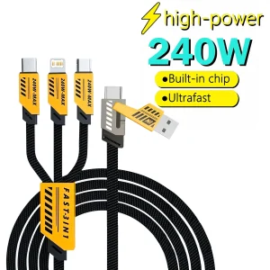 כבל טעינה מהיר 240W רב-יציאות USB - 1.2 מטר