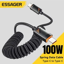 כבל טעינה מהיר Essager Type C - אייפון, סמסונג - 100W