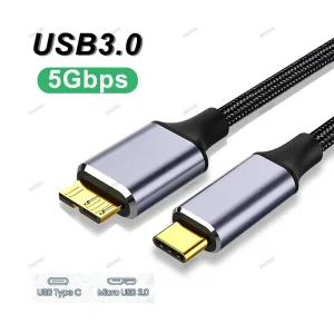 כבל מתאם USB-C ל-Micro B - לכונן קשיח חיצוני