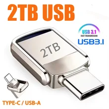 כונן USB 2TB , זיכרון נייד Type-C לטלפון ומחשב