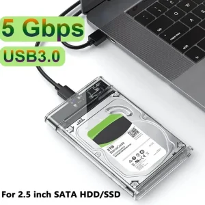 כונן קשיח נייד 2.5 אינץ' USB3.0 שקוף - מארז HDD