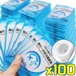 כיסויי אסלה חד פעמיים - 100 יח' - נסיעות ובטוח