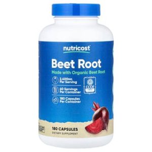 כמוסות סלק Nutricost - 180 כמוסות 800 מ"ג
