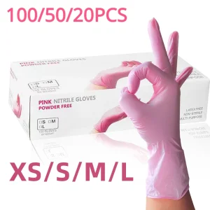 כפפות ניטריל ורודות חד פעמיות - 100,50,20 יחידות