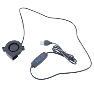 מאוורר 5V 5015 USB עם בקר מהירות - לקירור PC ומדפסת