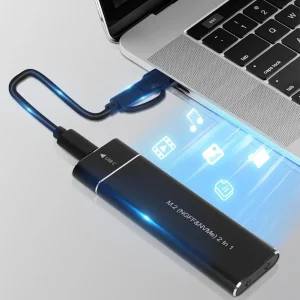 מאחסן SSD חיצוני M.2 NVMe SATA - USB 3.1 Type C