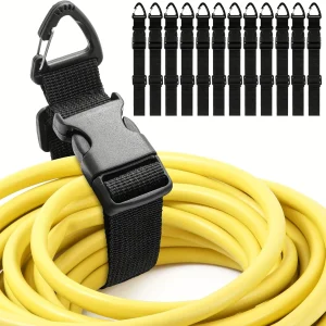 מאחסן כבלים מתכוונן 45 ס,מ שחור - ארגון מוסך