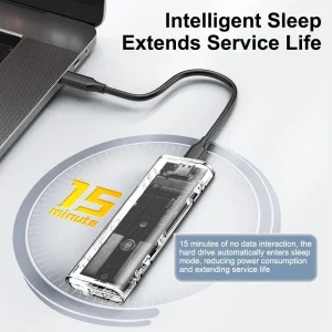 מארז SSD M.2 שקוף - קייס חיצוני USB 3.1