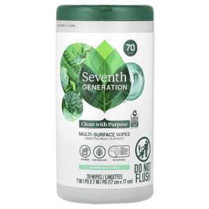 מגבונים רב-שימושיים Seventh Generation - מנטה גן - 70 יח'
