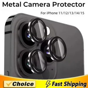 מגן עדשת מצלמה לאייפון - 3 יחידות , iPhone 15 Pro Max