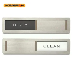 מגנט למדיח כלים - Clean,Dirty - נירוסטה שחור לבן