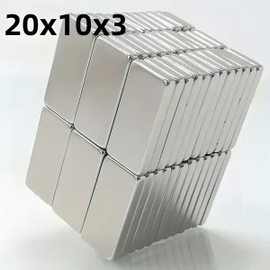 מגנטים מלבניים תעשייתיים - 20,50 יח' - 20x10x3 מ,מ