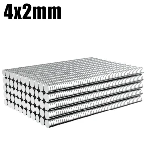 מגנטים עגולים חזקים 4x2 מ,מ - 120 יח' למקרר ולDIY