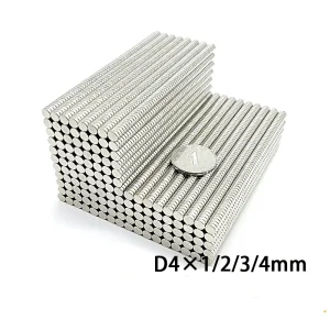 מגנטים עגולים חזקים 4x2 מ,מ - 20,50,100 יח' - לשימוש DIY