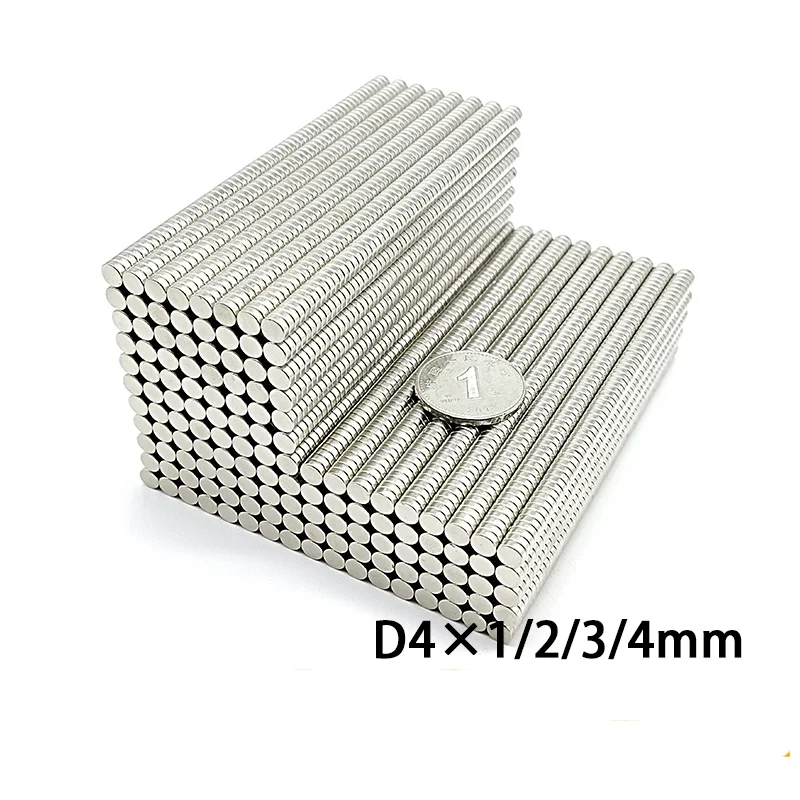 מגנטים עגולים חזקים 4x2 מ,מ - 20,50,100 יחידות - DIY
