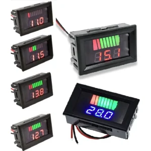 מד סוללה לרכב- 12V-60V- בודק קיבולת סוללה- LED
