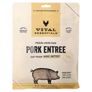 מזון לחתול Vital Essentials - בשר חזיר מיובש בהקפאה 8oz