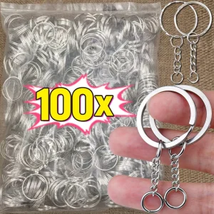 מחזיקי מפתחות נירוסטה - 50,100 יחידות - DIY