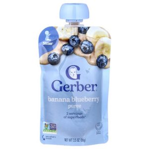 מחית בננה ואוכמניות Gerber Sitter - 99 גרם