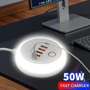 מטען USB מרובה יציאות 50W - טעינה מהירה לטלפון